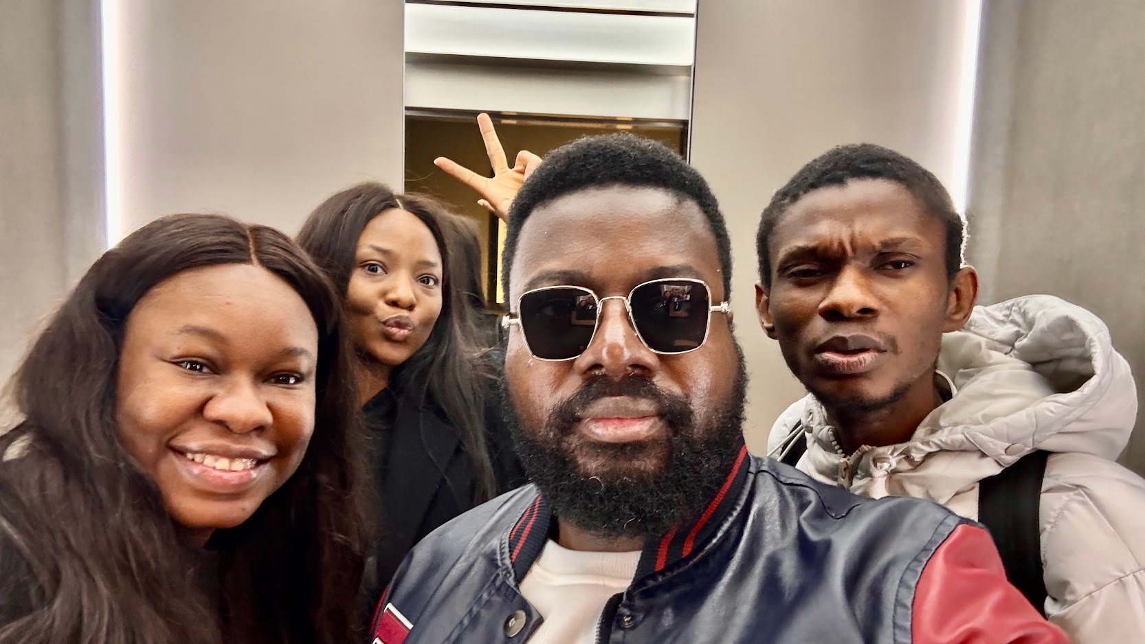 A selfie with friends
